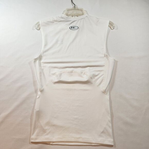 Under Armour Womens Sleeveless Athletic T-Shirt Heat Gear White Size Medium - Picture 2 of 8